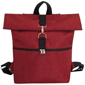 Víz- és kopásálló piros roll top hátizsák​